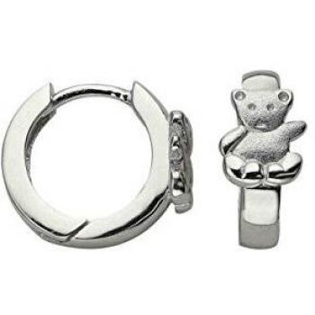 Teddybär‑Creole aus Sterlingsilber – 13 mm Kinderzeug