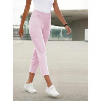 Pantalon 7/8 Helline rose en coton 50