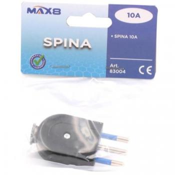 Spina nera dritta S11 10A 2P+T