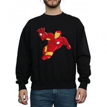 XL Iron Man Black Simple Cotton Top