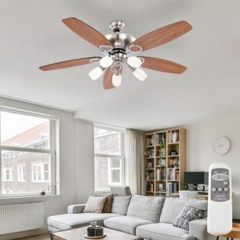 Globo Deckenventilator mit Fernbedienung und Zugschalter