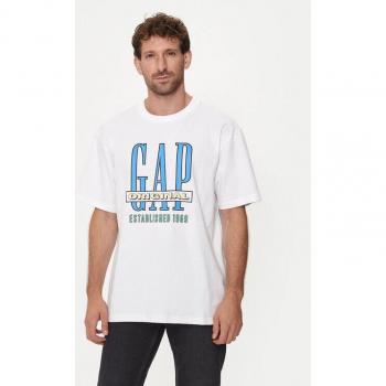 Gap Shirt Bianco Regular Fit – Stampa Originale Uomo, L