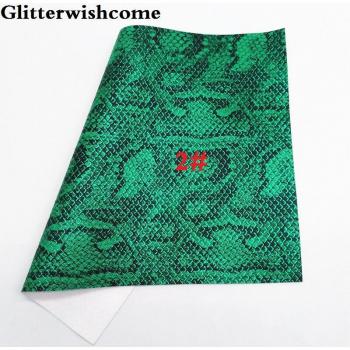Glitterwishcome A4 Embossed Snake Vinyl Sheets for Bows, 21x29cm, GM171A