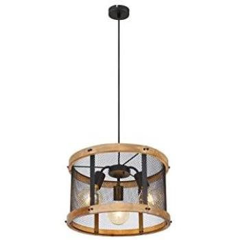 Suspension Cylindrique Jeanie Noir 40cm