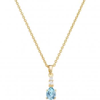 Elegante Halskette mit Blautopas und Zirkonia von Firetti
