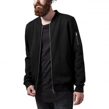 Urban Classics Men's Regular Fleece Bomber Jacket Black