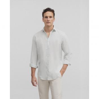Camisa sport verde claro para hombre con diseño slim