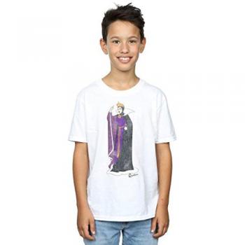 White Disney Boy's Snow White & Evil Queen T-Shirt (Size 5-6)