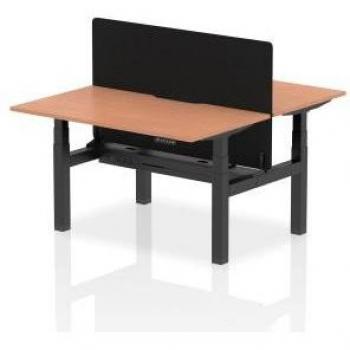 Air Back-to-Back 1400 x 800mm Height Adjustable 2 Person Bench Desk