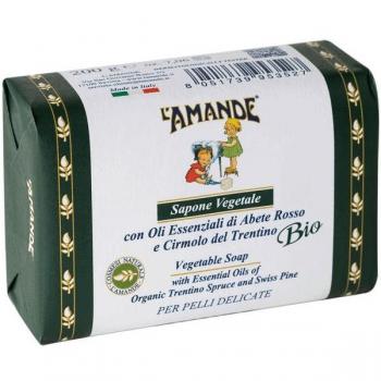 L'Amande Sapone Vegetale Abete Rosso e Cirmolo del Trentino Bio 200g