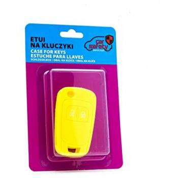 Écrin de clé en silicone jaune pour Opel