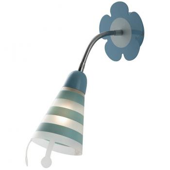 Aplique infantil de metal con difusor PVC azul