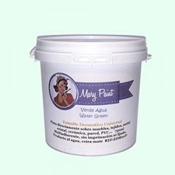 Pintura Esmalte Multisuperficie Verde Agua 750 ml para Piel, Cuero, Azulejos, Madera, Tela, Plástico, Metal y Cristal