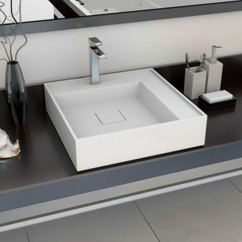 Lavabo JINLEFU de resina mineral 50x50x12,3
