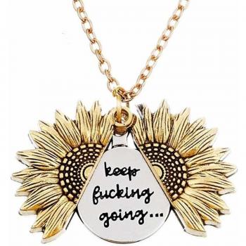 Collier médaillon gravé tournesol vous êtes mon soleil pour femmes avec belle boîte cadeau