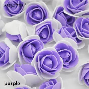 Fleurs en mousse, roses, 50 pièces, 3,5 cm, pour décoration et scrapbooking