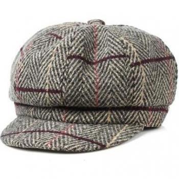 Sombrero Peaked Hat Otoño-Invierno con Tocado Plástico