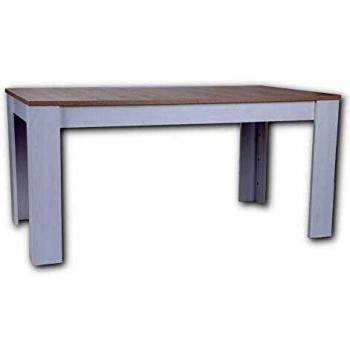 Table L160 avec allonge Romance imitation Pin/imitation Chêne