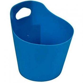 Panier rond 14,5×16,5 cm, plastique, couleur vitamine bleue