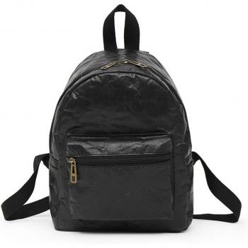 Women Men Waterproof Foldable Backpack Shoulder Bag Kraft Paper