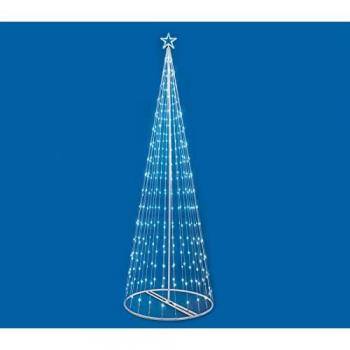 Albero Natale Cono 274LED Esterno 2M Giochi Luce Fredda Puntale Stella Luminosa