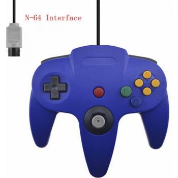 N64 Gaming‑Joystick – Kabelgebundenes Spielsteuergerät mit ergonomischem Griff für klassische Konsole