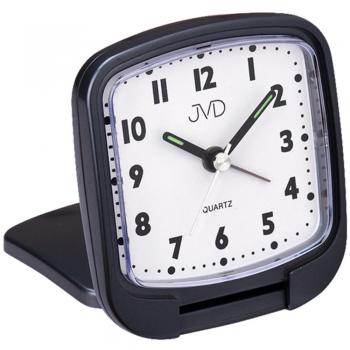 JVD SR808.3 Reiseklappwecker – schwarz, Quarz, analog & Snooze