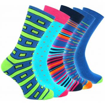 Vielseitiges Two Left Socks Set – 5 Baumwollsocken, 2 Farben, Größe 43‑46