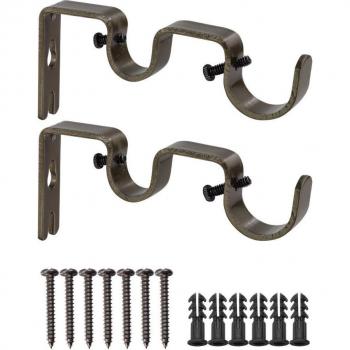 Accessoires pour rideau VORCOOL 2 pièces tringle à rideau (café)