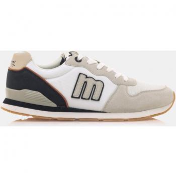 Zapatillas Hombre Mustang Joggo Classic. Blanco y marino. Plantilla Confort