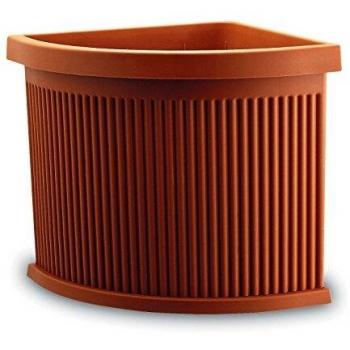 Vaso Ionio 35cm (Angolare) – Plastica + Sottovaso PZ-2