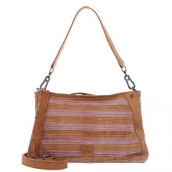 FREDsBRUDER Good Mood Schultertasche – Leder, 37 cm, Sand & Rose