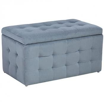 Pouf Chesterfield Gris avec Rangement