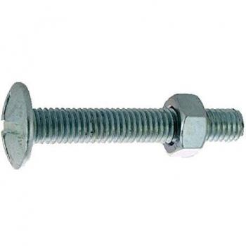 Boulons poêliers filetage total 6x40 mm Acier Zingué