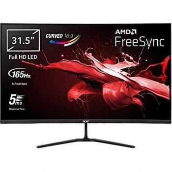 Acer ED320QRP Gaming Monitor 31,5 Zoll (80 cm Bildschirm) Full HD, 165Hz DP, 144Hz HDMI, 5ms (G2G), 2xHDMI 1.4, DP 1.2, HDMI/DP FreeSync