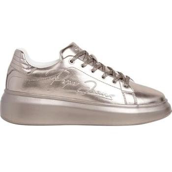 Zapatillas planas de piel Yara Stars bronce (39)