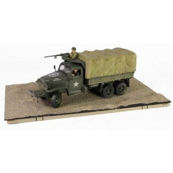 GMC CCKW-353B 1st Infantry Division Cargo Truck with Cover – UK 1944 Deployment – 1/32 Scale Diecast by Forces of Valor