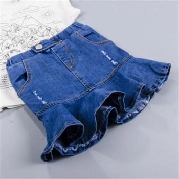 Mini falda vaquera niño 2-9 años, azul, talla 8
