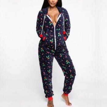 Pyjama festif à capuche pour femmes