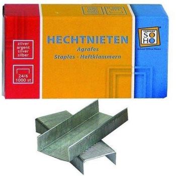 Stalen Hechtnieten 24x6, Soho, Zilver, 1000 stuk