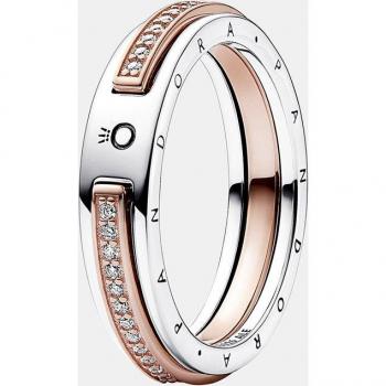 Pandora Damenring mit Logo und Pavé 182773C01-58