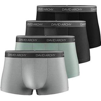 David Arcy Eco‑Soft Bamboo Boxers – Men’s Multipack of 4 Breathable Shorts