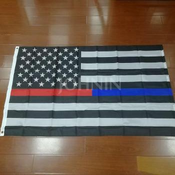 Bandera Americana de Primeros Auxilios 3x5 Pies con Línea Azul