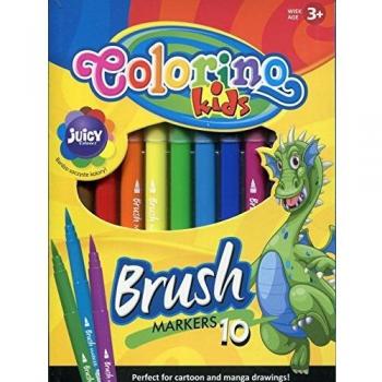 Colorino fixy Brush s dlouhým štětcovým hrotem 10 barev
