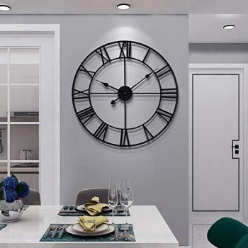 Vintage 40 cm Round Metal Clock – Non‑Ticking, Kitchen Decor