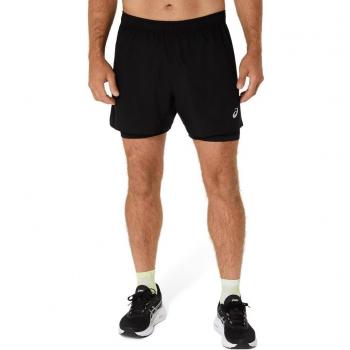 ASICS Shorts Core 2‑N‑1 5IN Hombre Negro S – Deporte y Multisport