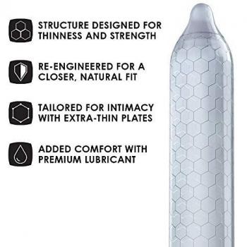 LELO HEX Original, Luxury Condoms with Unique Hexagonal Structure 9/27 NEW