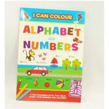 Alligator: „Buchstaben und Zahlen zum Ausmalen“-Aktivitätsbuch One Size schwarz