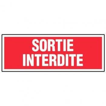 Panneau d'Interdiction Sortie 330x120mm