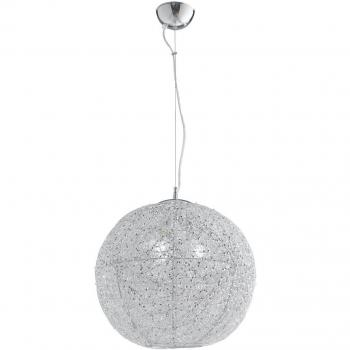 Sospensione ASTRA in alluminio cromato e cristalli 45 cm